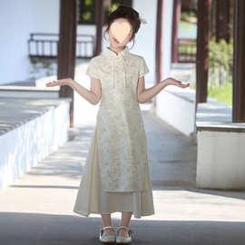 女童汉服旗袍古风儿童中国风古装改良唐装女孩古筝演出服夏季