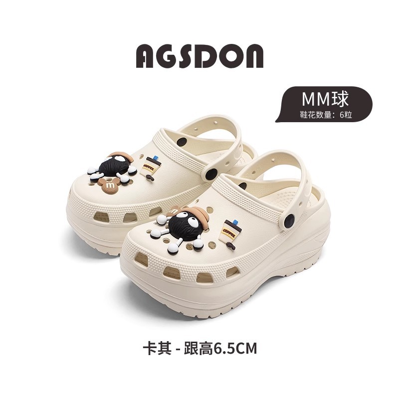 Zuecos de suela gruesa Augu Shiden para mujer, sandalias de playa de suela blanda, novedad primavera 2026, pantuflas de EVA