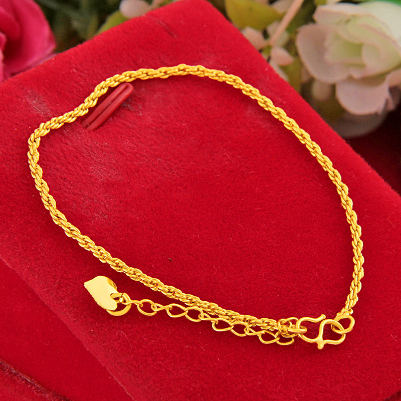 Eine Vielzahl von vergoldeten, hochdünnen Armbändern, schlichtes, kleines, frisches, rotes Schlangenkettenarmband für Damen, Messing, vergoldeter Schmuck_voghion.com