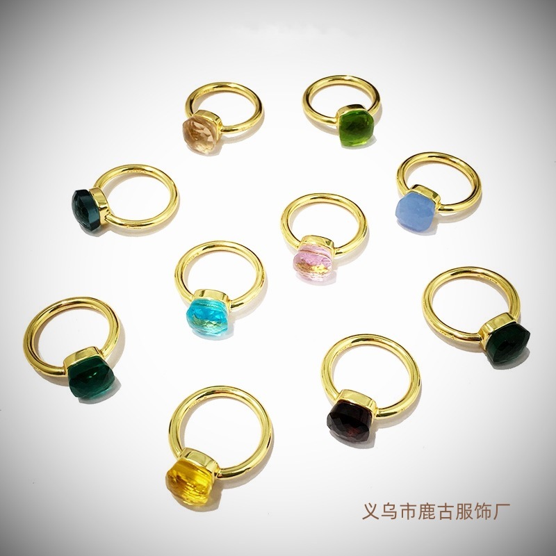 fashionable ring stainless steel with zircon