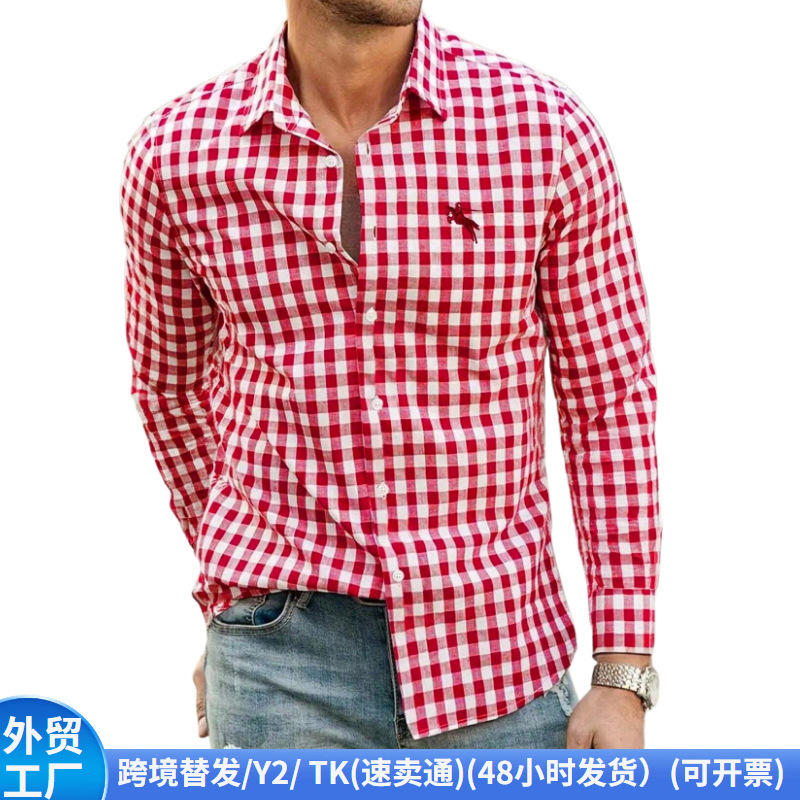 European and American Cross-Border 3D Printed Lv Shirt for Men, Long-Sleeved, Loose-Fitting, Breathable, Plaid Shirt, Japanese Style, Export Shirt European and American Cross-Border 3D Printed Lv Shirt for Men, Long-Sleeved, Loose-Fitting, Breathable, Plaid Shirt, Japanese Style, Export Shirt