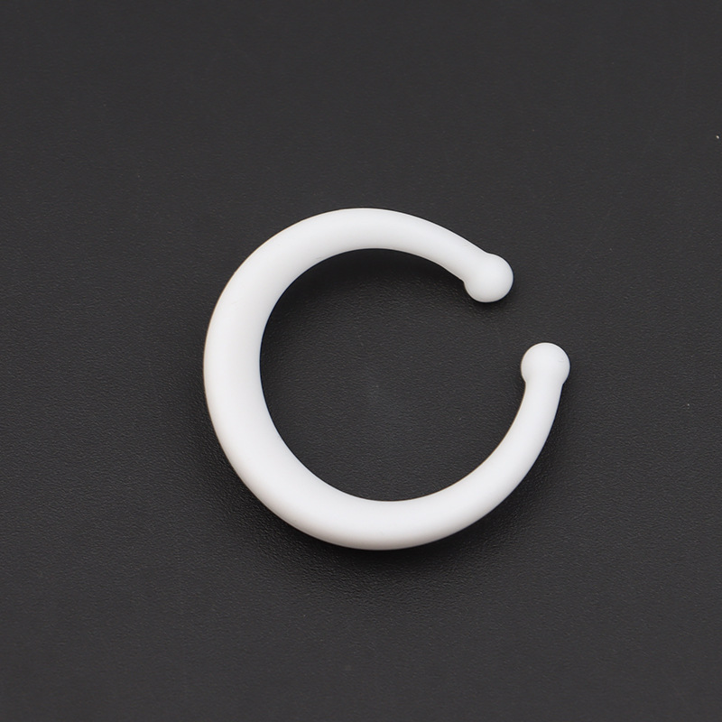 Silicone C-Shaped Foreskin Ring, Semi-Circular Delay Ring for Men, White Day & Night Set — detail image 4
