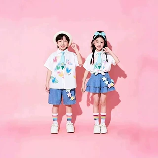 六一儿童节演出服小学生运动会啦啦队衬衣幼儿园舞蹈服合唱服班服