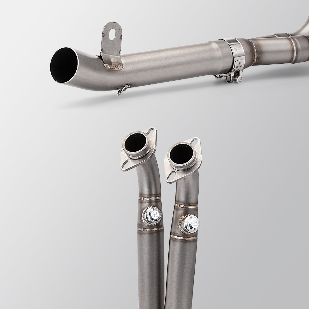 Motorcycle exhaust pipe modification is suitable for spring breeze 450SR stainless steel exhaust pipe front section and tail section combination suit