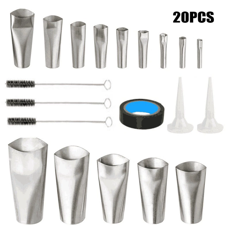 Трансграничные 20 комплектов для сшивки инструменты из нержавеющей стали для засыпки сопла для насадки стекла