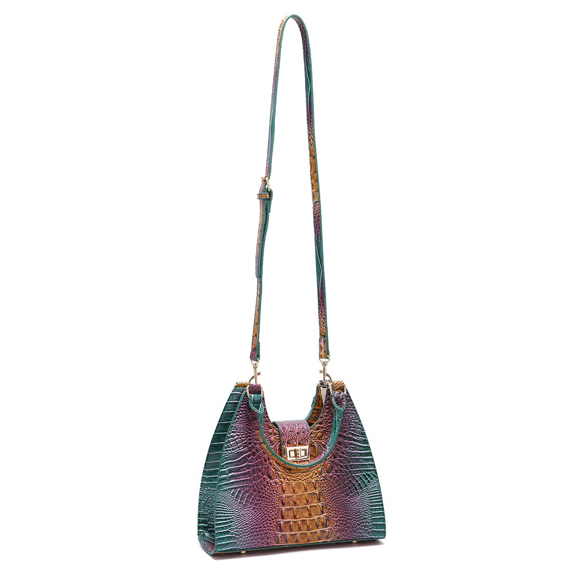 Women's Crossbody Bag Crocodile Pattern Fashionable Shoulder Bag_voghion.com