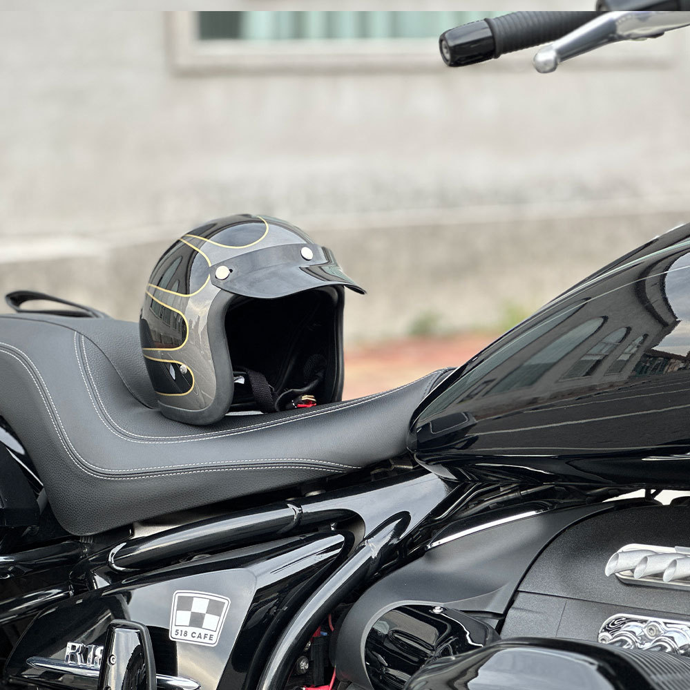Cross-Border Exclusive 500Tx Helmet Half Helmet Retro Helmet Fiberglass Motorcycle Helmet 3/4 Helmet Dropshipping