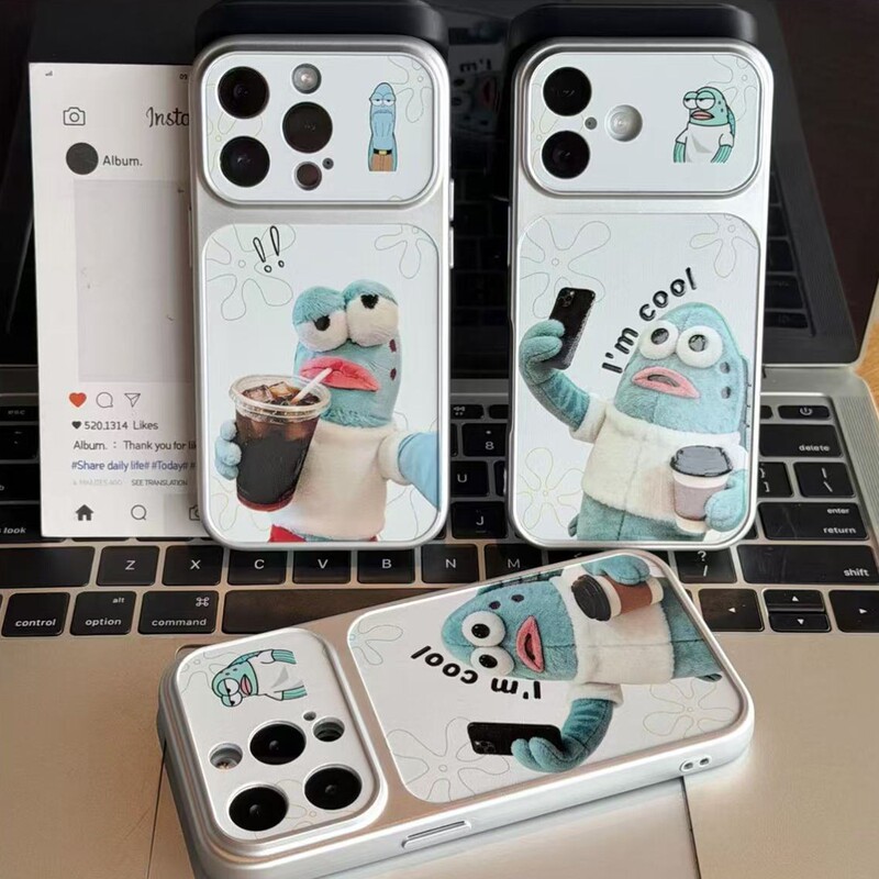 Coffee Selfie Phone Case Suitable for Apple 17 Pro Max, Huawei, Xiaomi 17, Vivo Soft Case with Large Window Coffee Selfie Phone Case Suitable for Apple 17 Pro Max, Huawei, Xiaomi 17, Vivo Soft Case with Large Window