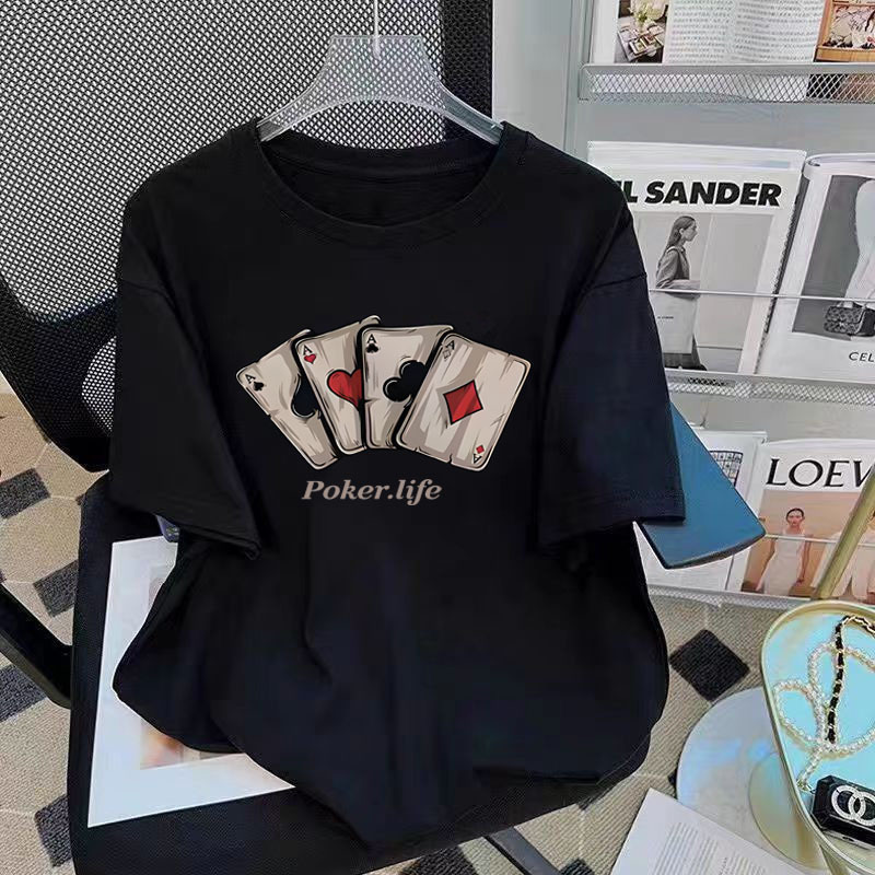 Black Short Sleeve-Playing Cards