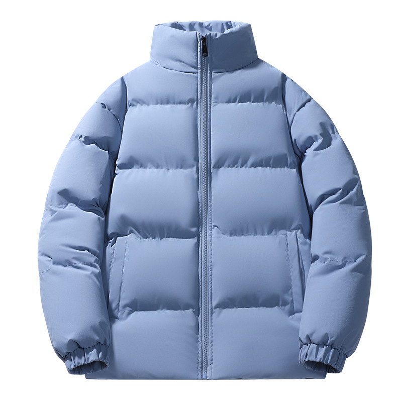 Veste d'hiver épaisse en coton surdimensionnée pour homme, marque tendance, col montant, couleur unie, style américain_voghion.com