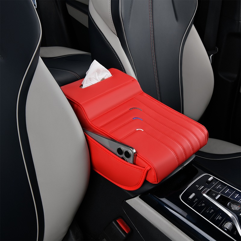 Box Pad Memory | Universal Armrest box pad - red