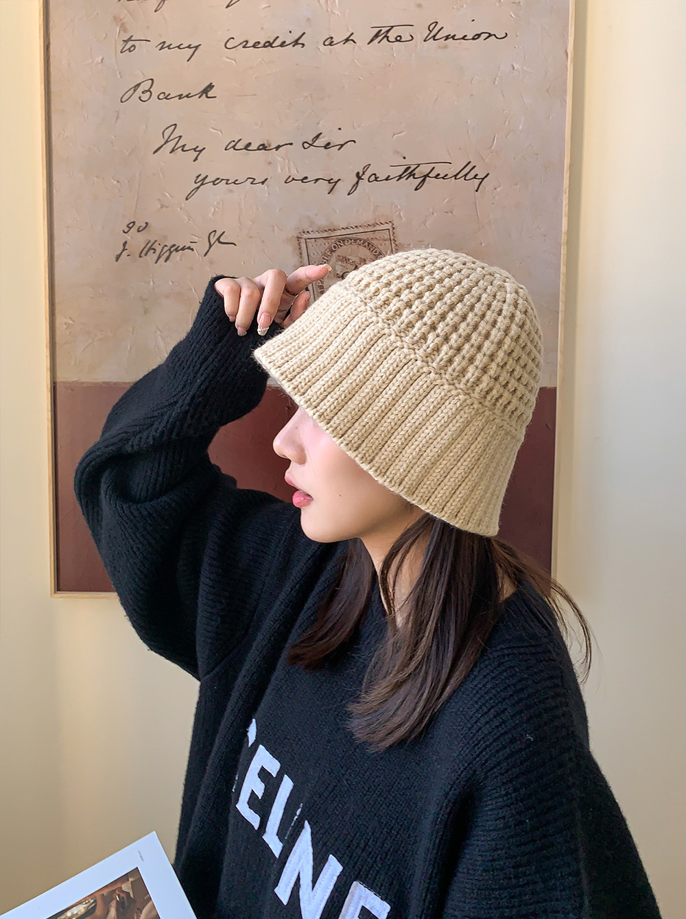 盆帽水桶帽模特图