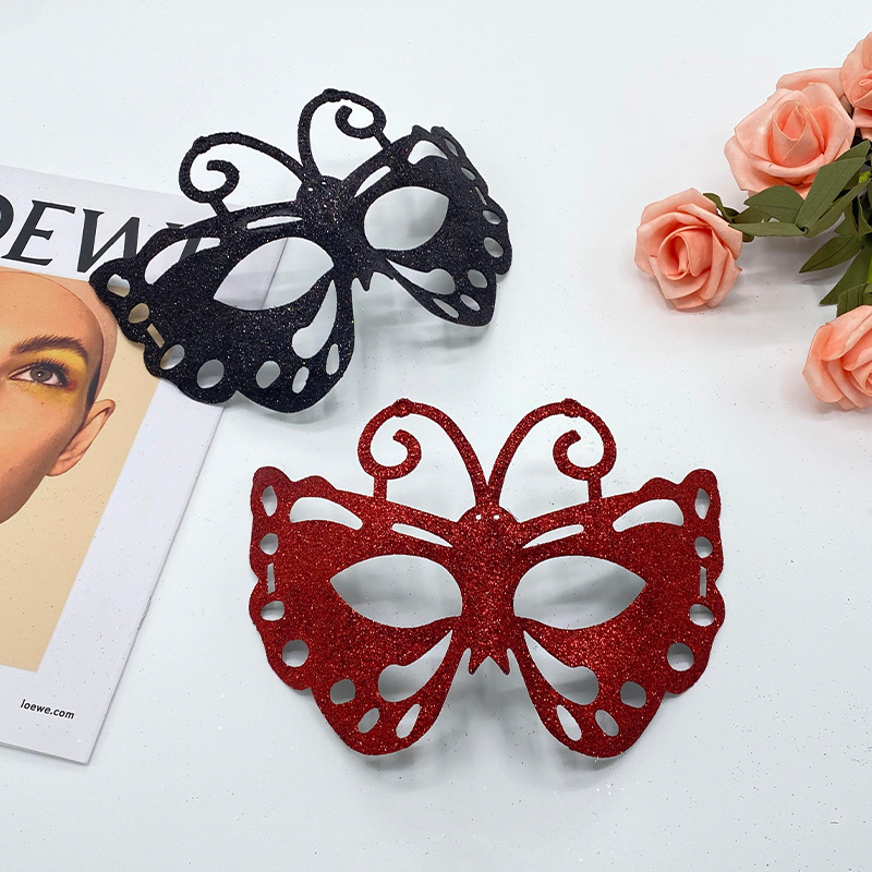 Amazon nuevo carnaval polvo brillante abeja máscara de mitad de cara máscara de fiesta máscara de Halloween