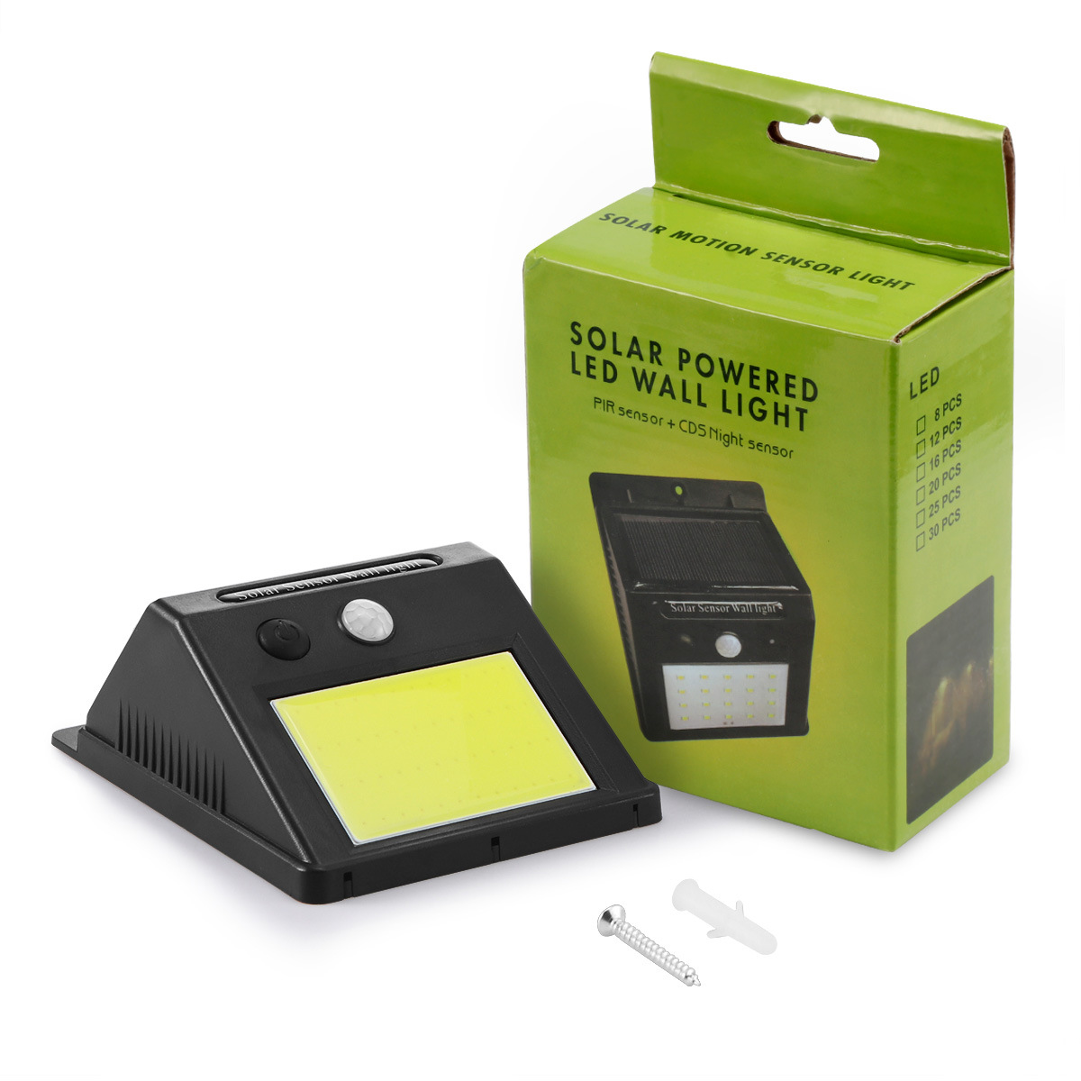 Nuevo LED inducción del cuerpo humano lámpara solar al aire libre jardín impermeable pared iluminación carretera paisaje patio lámpara de pared