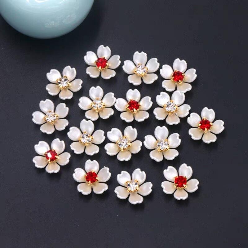 Imitation shell five petal flower 15mm antique diy accessories handmade earrings headdress shoes necklace holding flower fan material