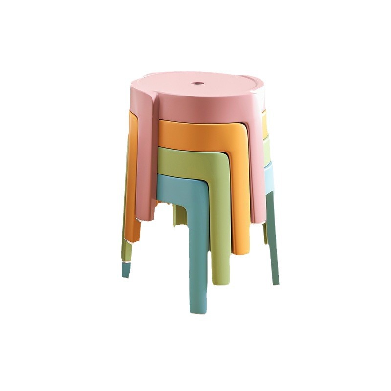 Taburete pequeño de sala de estar taburete de plástico grueso taburete de mesa redonda silla para niños taburete de molino de viento taburete de sala de estar taburete bajo de baño