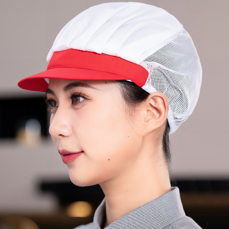 Comedor Comedor Cooker Sombrero de malla especial para cocina trasera femenina Fábrica de alimentos transpirable Taller de trabajo Sombrero de fábrica al por mayor