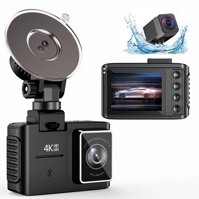 New private model 4K+1080P dual-lens 5G WiFi dashcam with high-definition image viewable on mobile phones