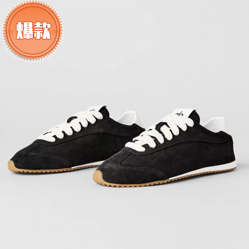 New Product Alo Sunset New Women's Sports Casual Shoes Suede Simple Low-Top Thin-Soled Sports Shoes