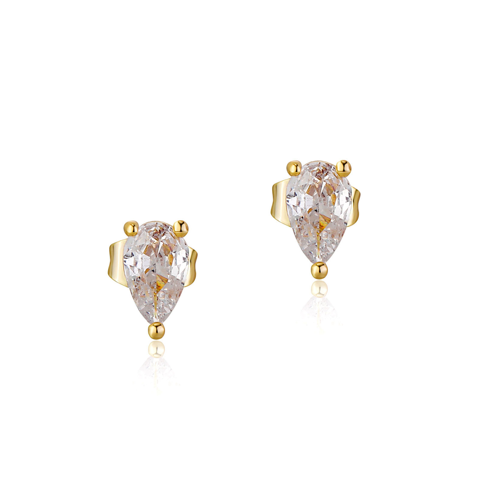 Large Water Drop Zircon Men's Earrings S925 Silver Needle Cool_voghion.com