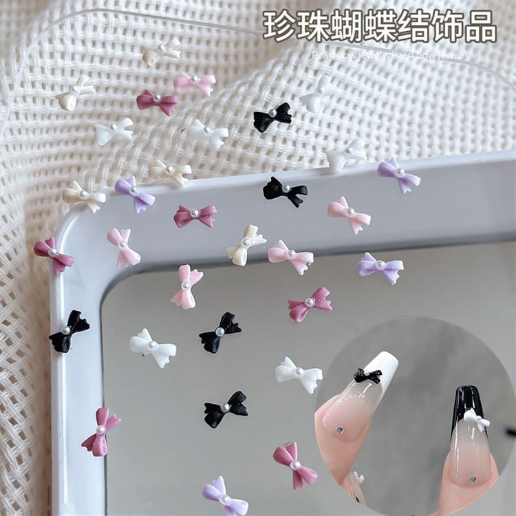 New Mini Bow Nail Art Jewelry Popular Japanese Style Bow Tie Resin Cute Versatile 3D Bow Tie New Mini Bow Nail Art Jewelry Popular Japanese Style Bow Tie Resin Cute Versatile 3D Bow Tie