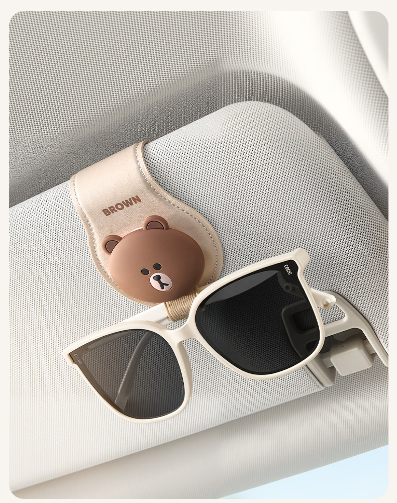 Car-Mounted Glasses Clip with Magnetic Attachment for Car Sun Visor, Multifunctional Storage Clip, Dual-Use Sunglasses Holder, Car Glasses Placement Rack