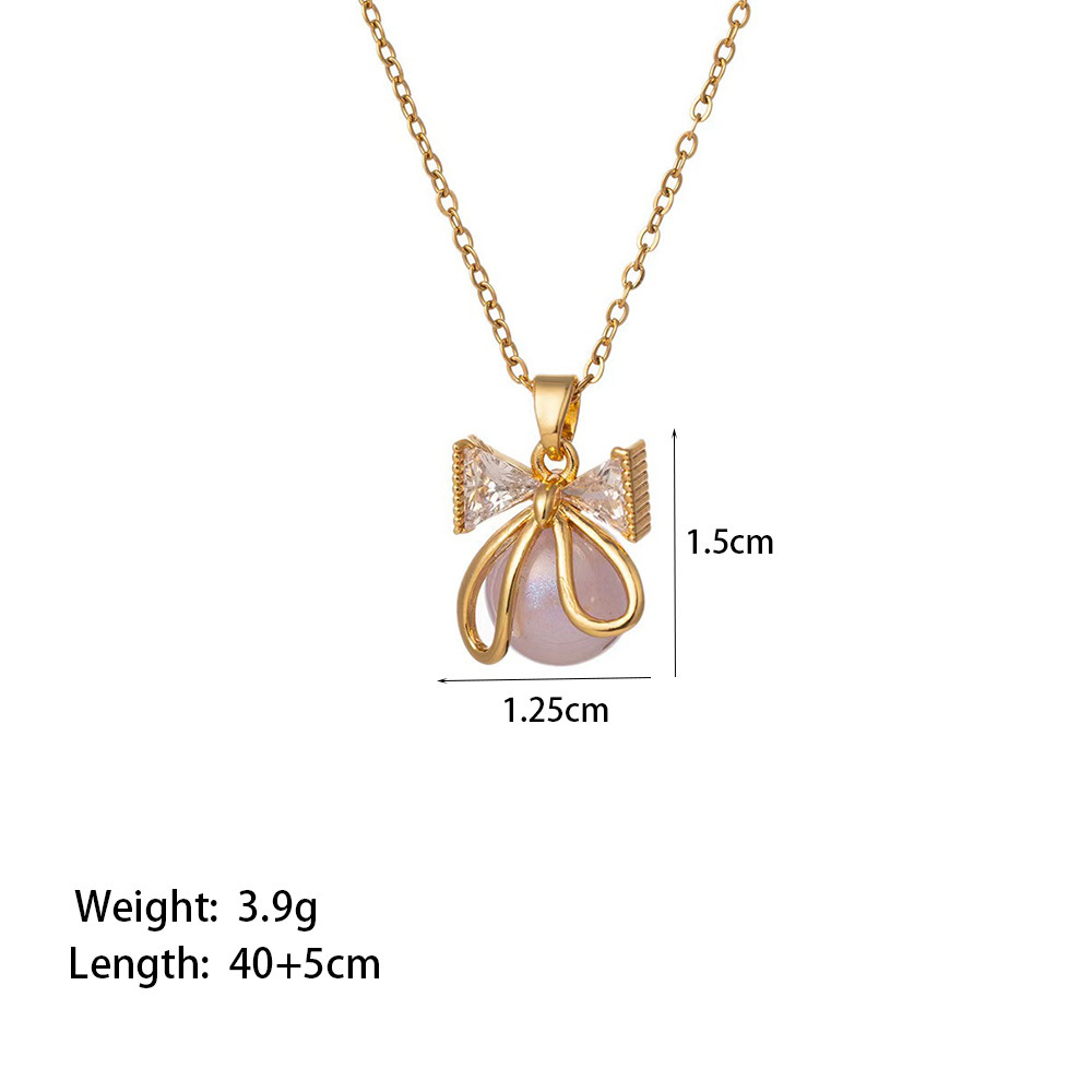 2g Weight PVD Coated Gold Plating Process 18K Real Gold Plated Plating Material Copper Pendant Material Pendant Necklace Classification 304 Stainless Steel Chain Material 1 Piece Quantity Holiday, Daily Occasion 304 Stainless Steel, Copper Material Heart Shape, Flower, Bow Knot Pattern Women's Gender Elegant, Streetwear Style Plating Craft Titanium Steel Copper Plating Heart Shape Flower Bow Knot Pendant Necklace 11