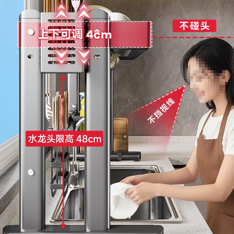 キッチンシンク収納棚シンク上食器洗い排水カウンタートップ食器収納シンク収納棚|undefined