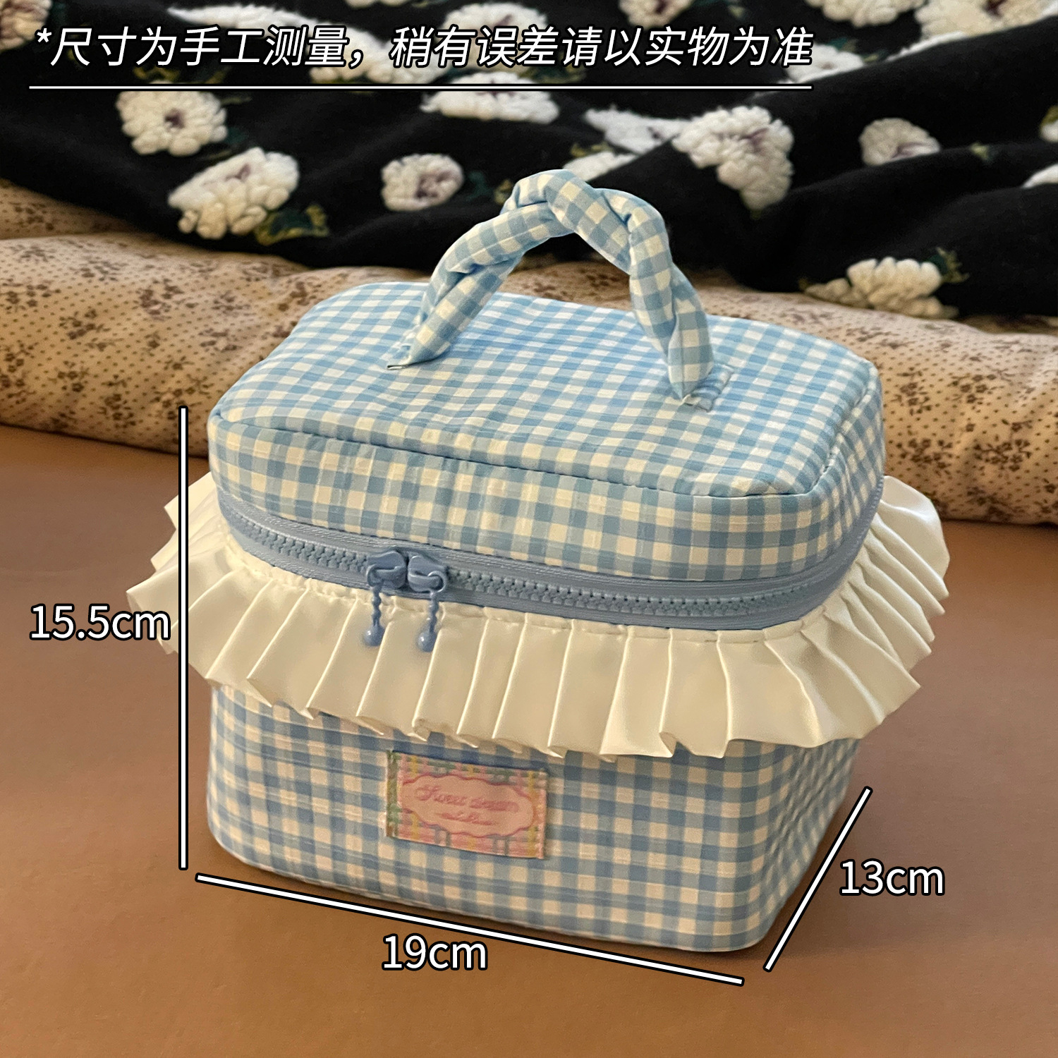 Bolsa de maquillaje de gran capacidad bolsa de maquillaje portátil para mujeres bolsa de almacenamiento de maquillaje de viaje bolsa de lavado nicho encantadora bolsa de almacenamiento de mano para mujeres