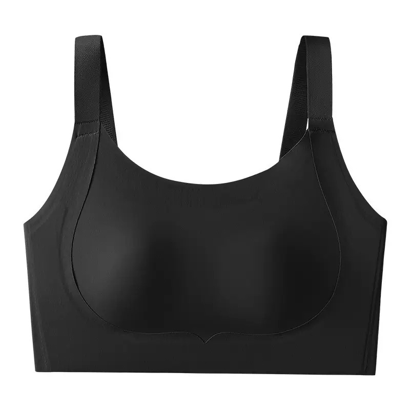 Taza de orejas de conejo, base líquida invisible, ropa interior líquida, pechos grandes para mujer, senos pequeños, senos pequeños, sujetador sin anillo de acero, transpirable, delgado, talla grande