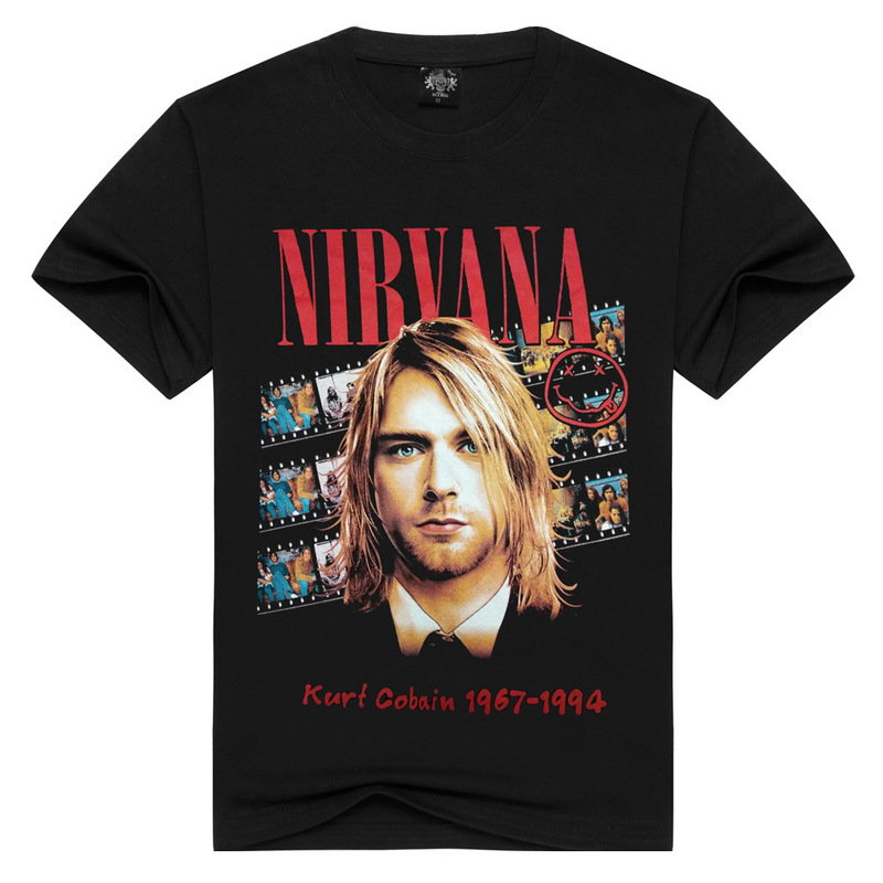 2024 Summer New Rock 3D Short-sleeved Stereo T-shirt Printed Men's T-shirt NIRVANA Rock Nirvana Band 2024 Summer New Rock 3D Short-sleeved Stereo T-shirt Printed Men's T-shirt NIRVANA Rock Nirvana Band