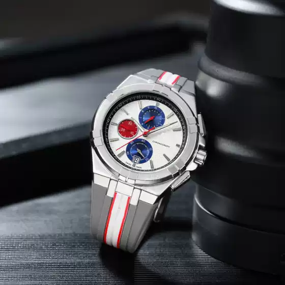 Cross-border Foreign Trade Waterproof Fashion Men's Watch Six-pin Multi-function Calendar Casual Three-eye Chronograph Quartz Watch
