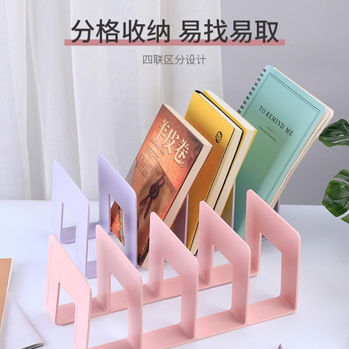 Acrylic Book Stand Dormitory Multi-layer Storage Shelf Simple Office Display Guard Student Desk Creative Bookshelf