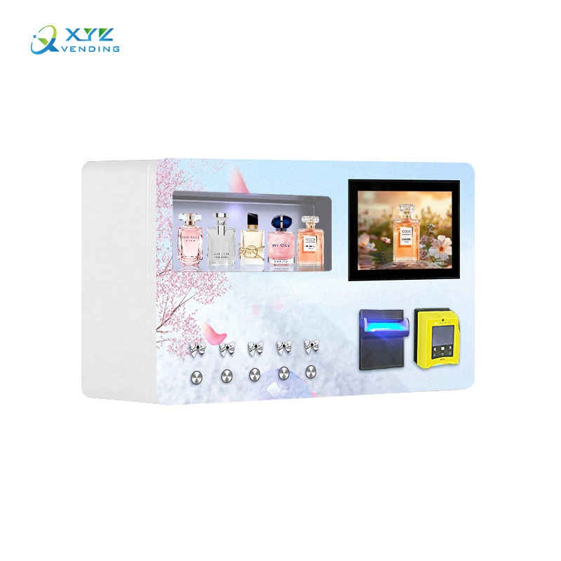 La máquina expendedora de perfumes Xinzhiyuan es exclusiva para minoristas de marcas transfronterizas, ofreciendo una máquina inteligente de autoservicio para seleccionar perfumes mediante escaneo de códigos QR y uso de tarjetas de crédito.