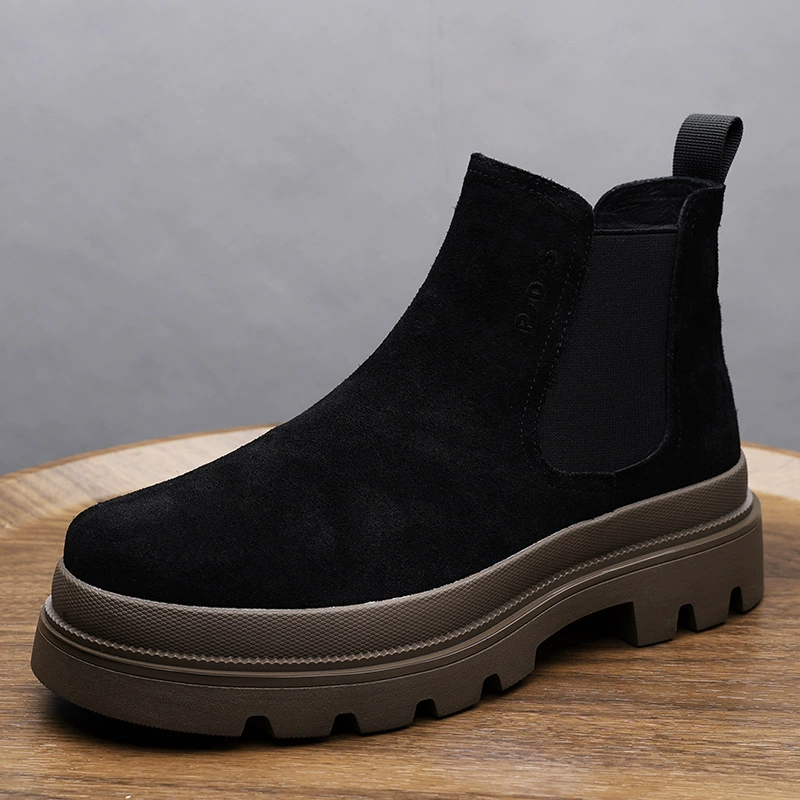 Производители напрямую поставляют зимние новые дикие бархатные сапоги челси повседневные тренды моды Мартин сапоги мужские пинетки оптом