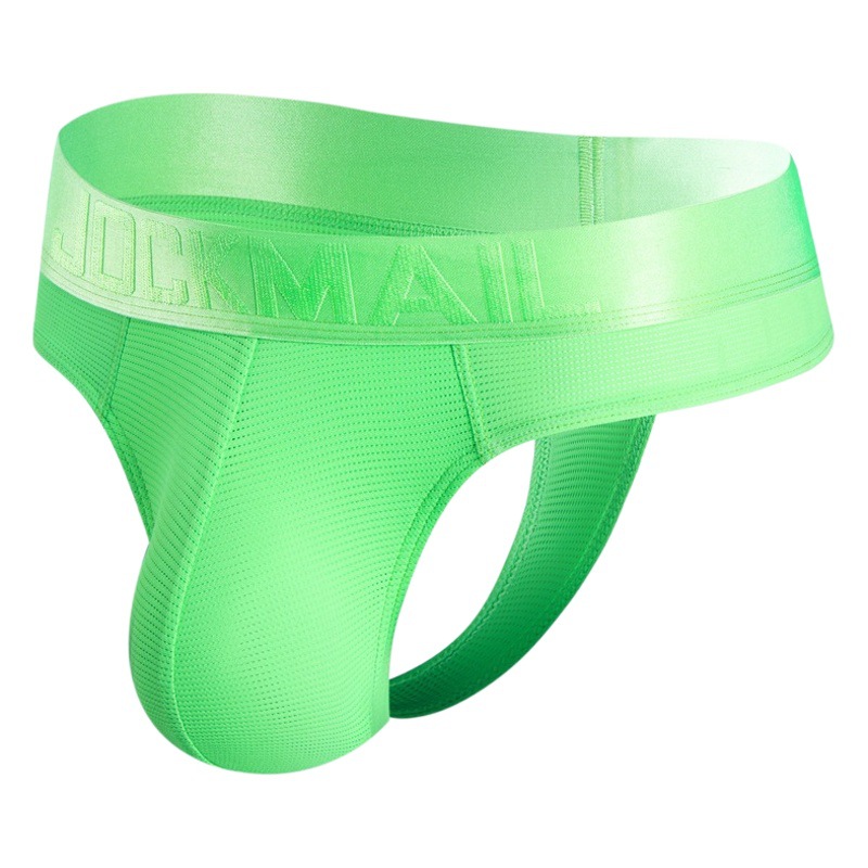JOCKMAIL hombres Tanga bikini ropa interior de los hombres emocional sexy choque bolsa convexa ropa interior brillante cinturón de seda