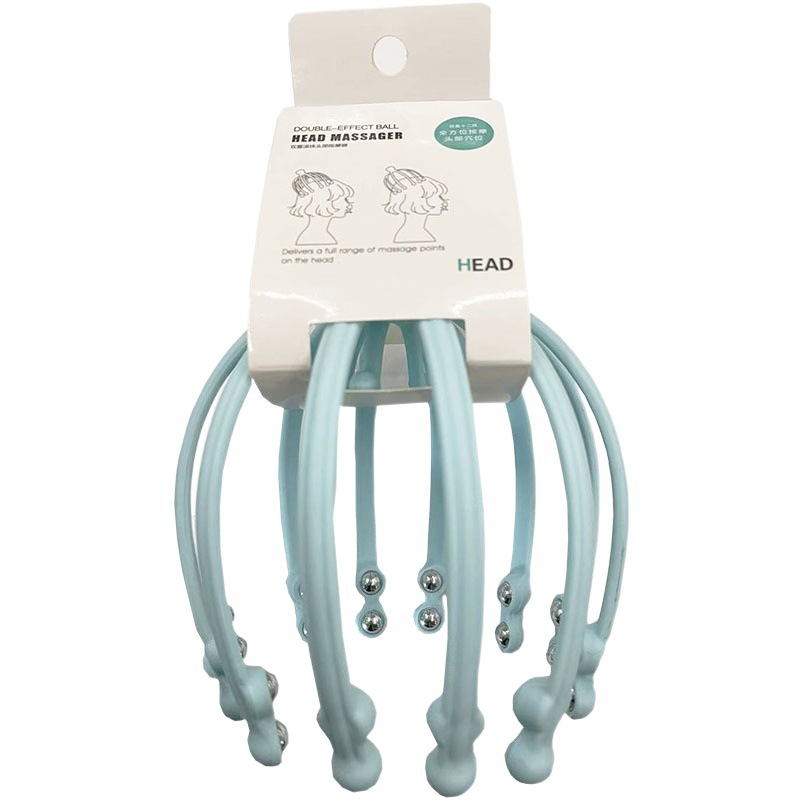 Masajeador de cabeza rascarse la cabeza del pulpo masajeador de cabeza dispositivo de agarre del cuero cabelludo garra Extractor de extracción no alma