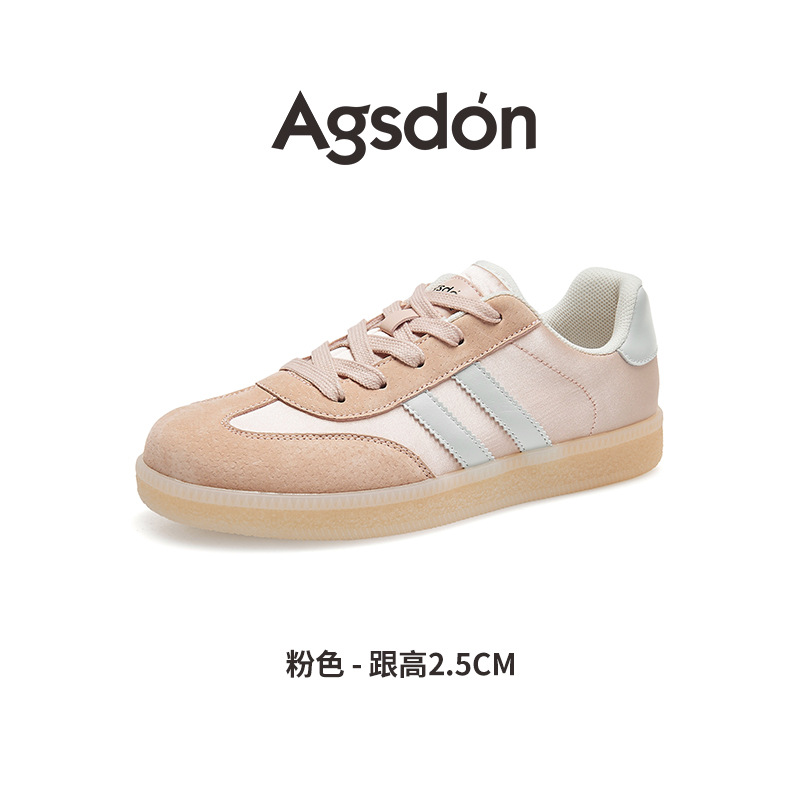 Augustion Pink Zapatos de entrenamiento alemán para mujer 2025 verano nuevo estilo zapatillas de ballet de plataforma zapatos blancos casuales ligeros