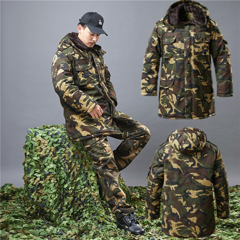 工作棉服棉上衣劳保棉袄加厚井下冷库煤矿迷彩大衣冬季防寒保暖男|ru