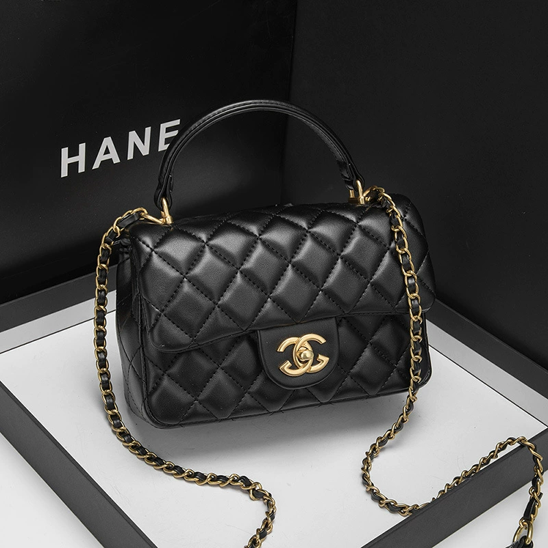 Поясная сумка через плечо, универсальная цепь, стиль Chanel, натуральная кожа
