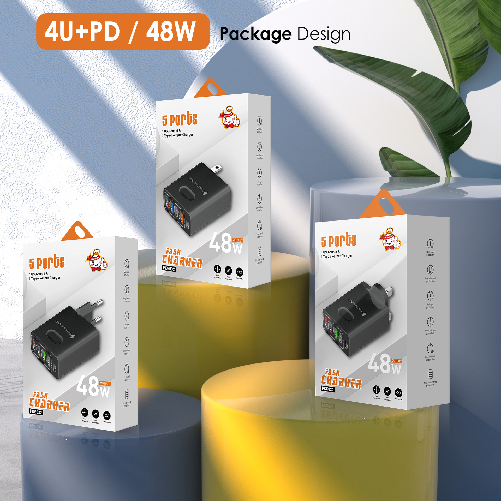Sınır ötesi yeni ürün çoklu portlu USB şarj cihazı 5v2a Avrupa tipi-c çok fonksiyonlu hızlı şarj cep telefonu PD şarj başlığı