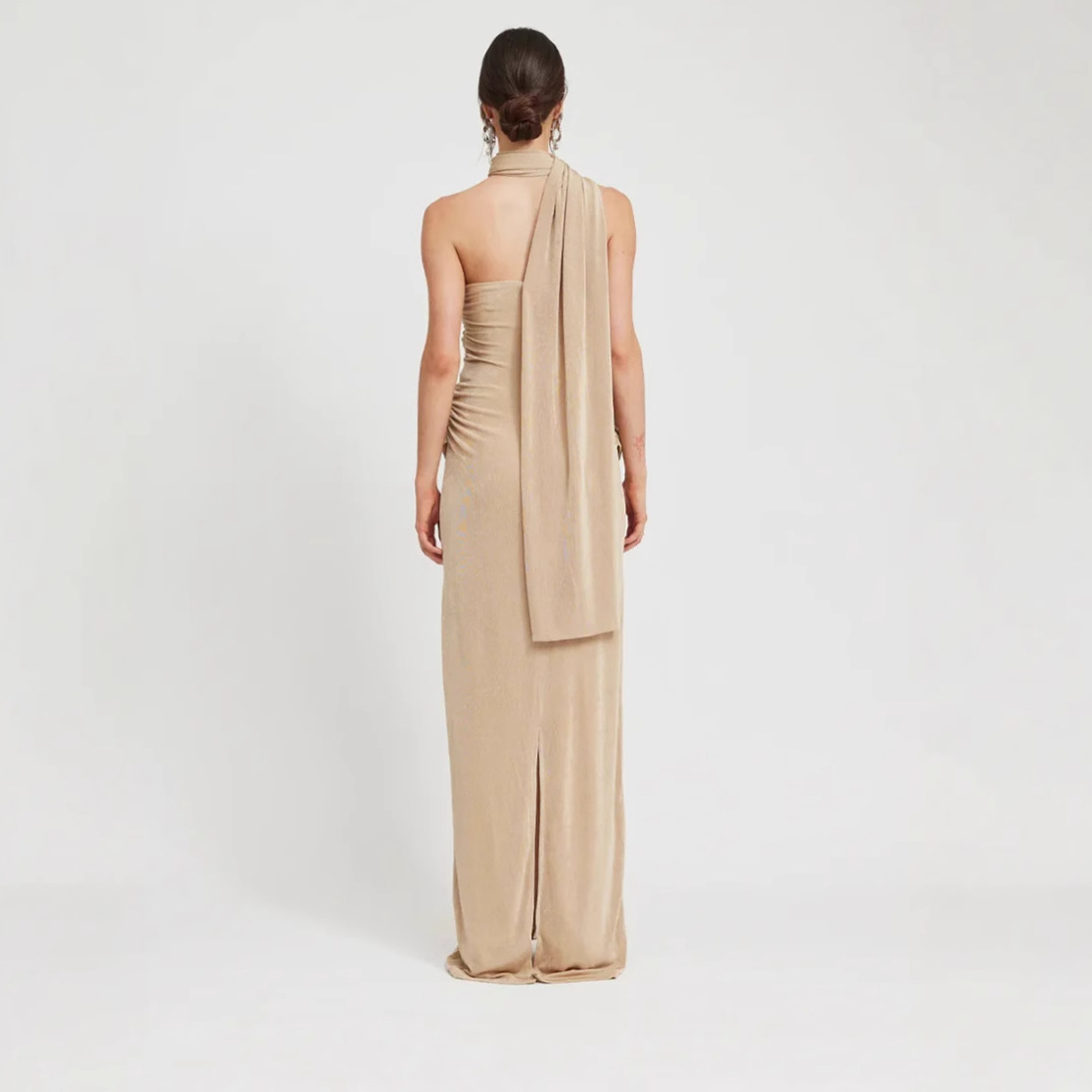 Vêtements pour femmes automne et hiver nouvelle mode robe tricotée sexy dos nu tube haut longue robe robe de soirée_voghion.com