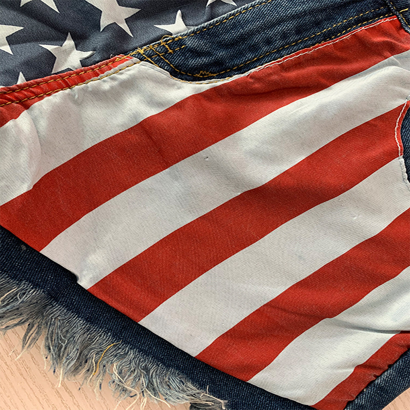 Shorts Vaqueros de Mujer con Estampado de Estrellas, Estilo Europeo y Americano, Plataforma Independiente de Amazon, Venta Transfronteriza