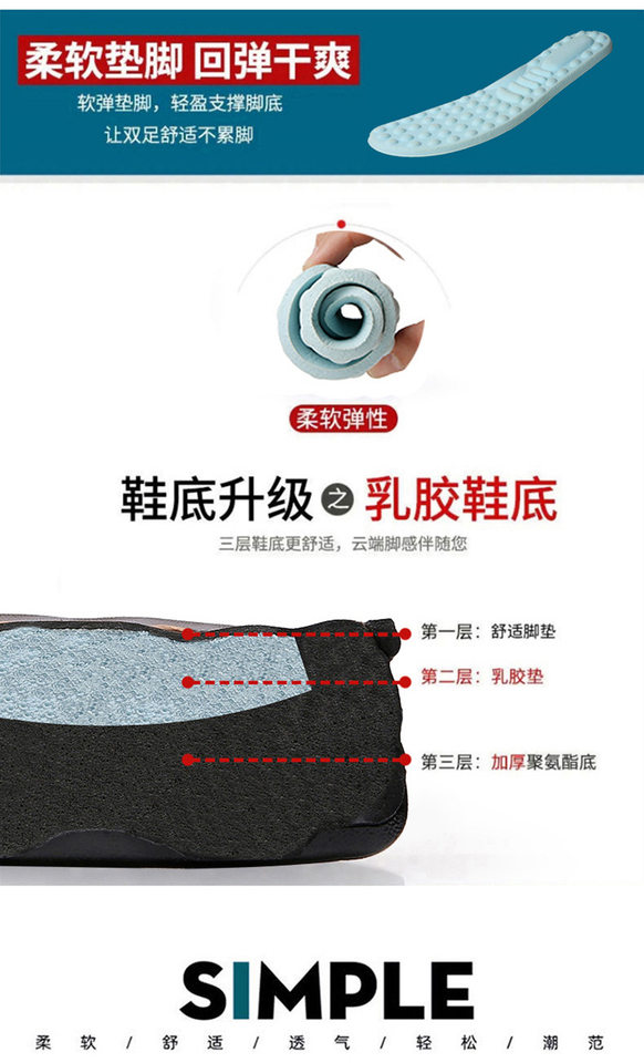 Dép sandal nam đế dày đúc phun, đế mềm chống trượt, hở ngón khoét lỗ thoáng khí đi biển — Màu nâu, màu xám, màu đen chi tiết 6