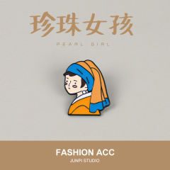 珍珠少女胸針可愛日系徽章卡通別針扣針裝飾ins潮個性書包包配飾