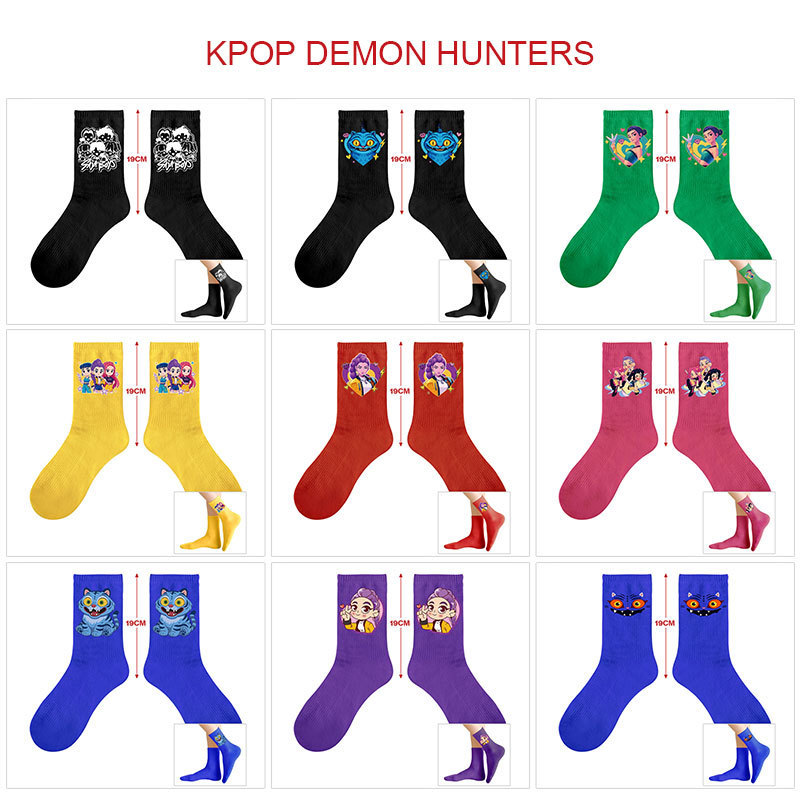 Hunter's Witch Group Peripheral Printed Colorful Socks Mid-Tube Breathable Sweat-Absorbent Deodorant Casual Socks Versatile Trendy Socks Hunter's Witch Group Peripheral Printed Colorful Socks Mid-Tube Breathable Sweat-Absorbent Deodorant Casual Socks Versatile Trendy Socks