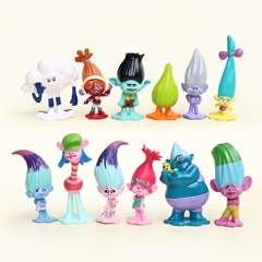 跨境新品潮玩魔发精灵手办模型巨魔丑娃玩偶公仔桌面汽车装饰摆件