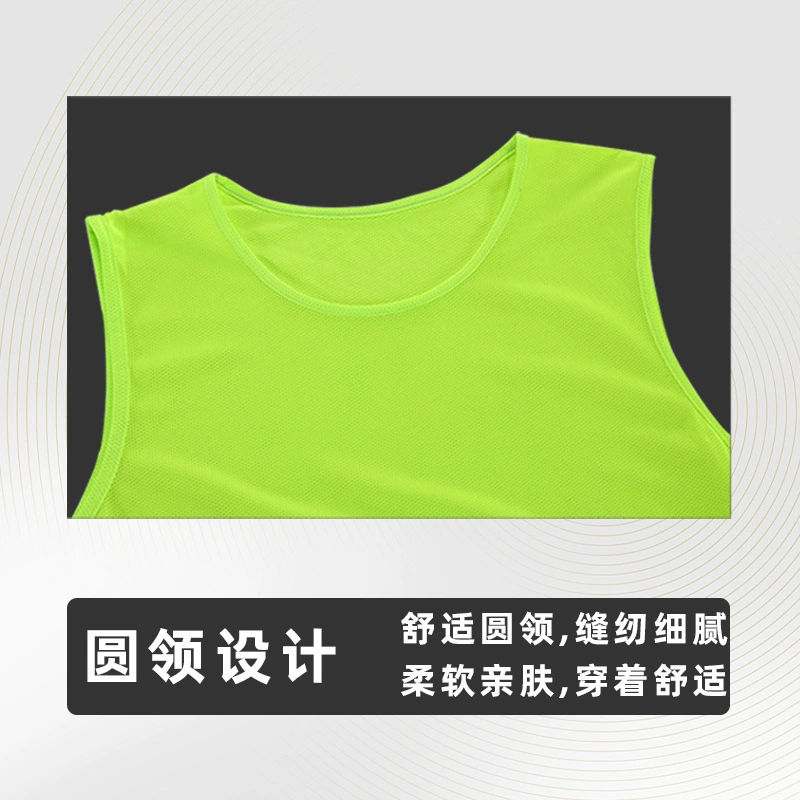 Cross-border exclusive team uniform mesh football confrontation uniform vest without laces group vest number