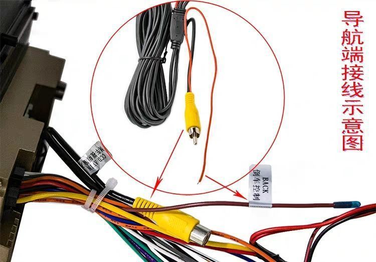 Car and truck navigation rearview AV RCA connector extension cable 8m OD3.0 thick reverse camera extension cable