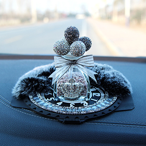 Asiento de perfume de coche, decoración de coche, globo de confesión, decoración de bolas de diamantes de imitación, aromaterapia de zeolita de coche, fragancia fresca y ligera